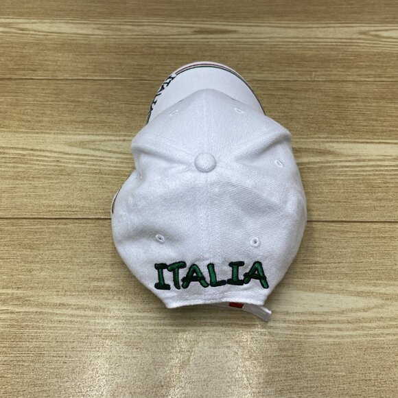 Italia Baseball Cap Embroidered Adjustable Hat Italia Soccer White - Picture 7 of 12